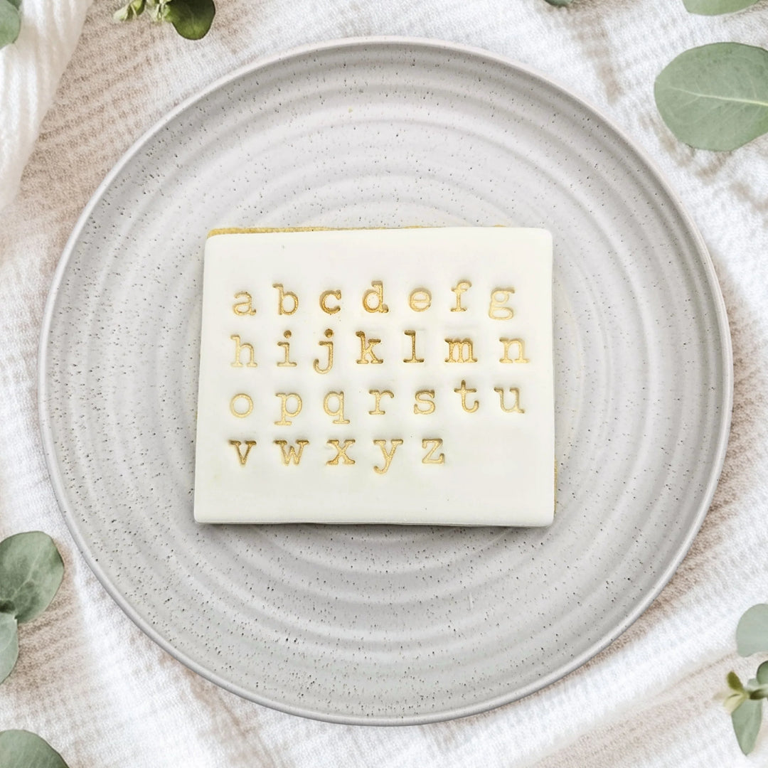 Custom Cookie Cutters Typewriter Letterpress Set - Lower Case