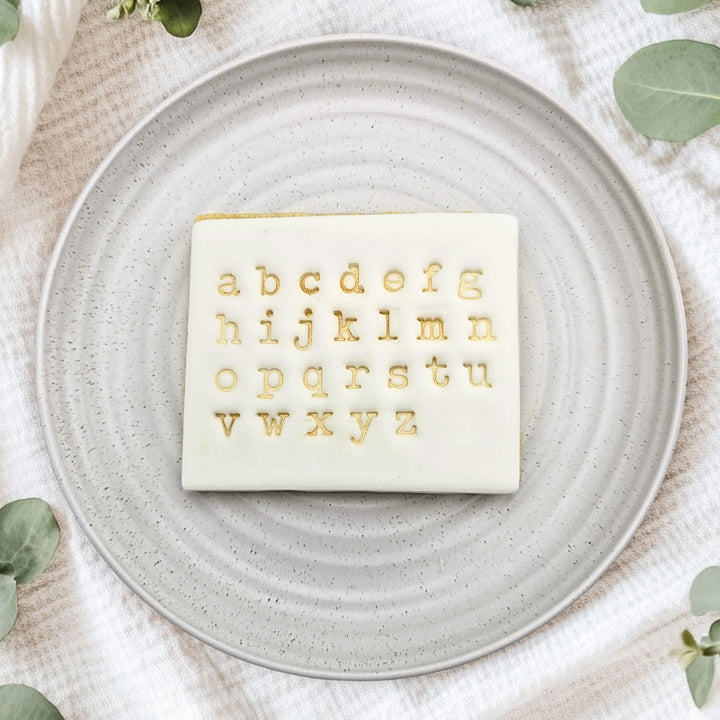 Custom Cookie Cutters Typewriter Letterpress Set - Lower Case