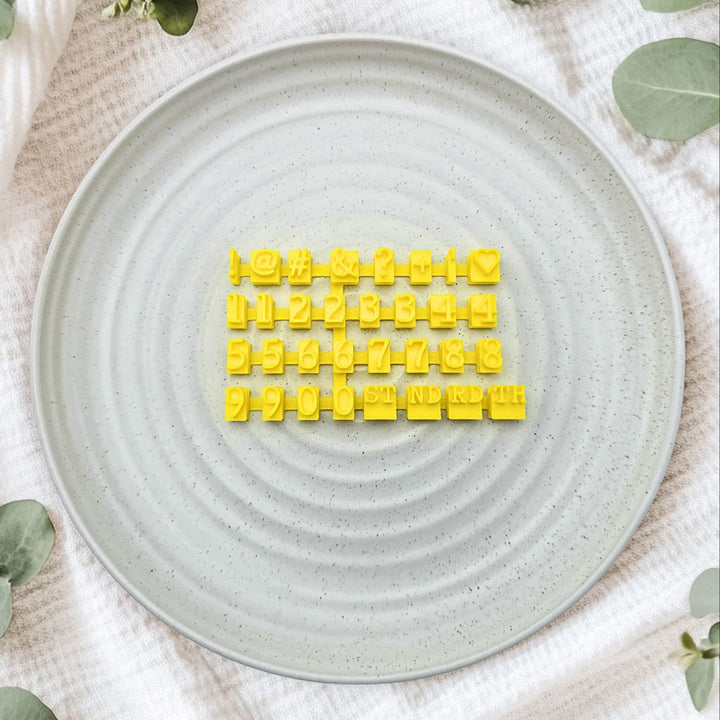 Custom Cookie Cutters Typewriter Letterpress Set - Number