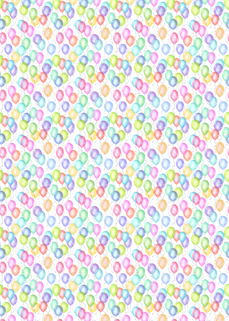 Chocolate/Meringue Transfer Sheet - Balloons
