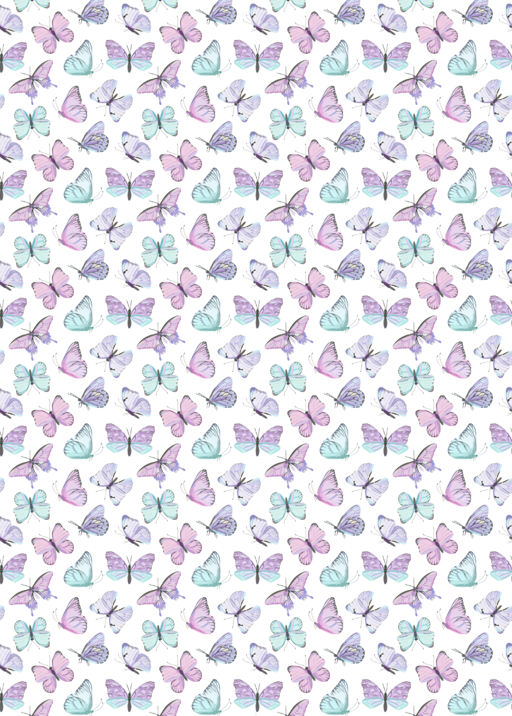 Chocolate/Meringue Transfer Sheet - Butterflies