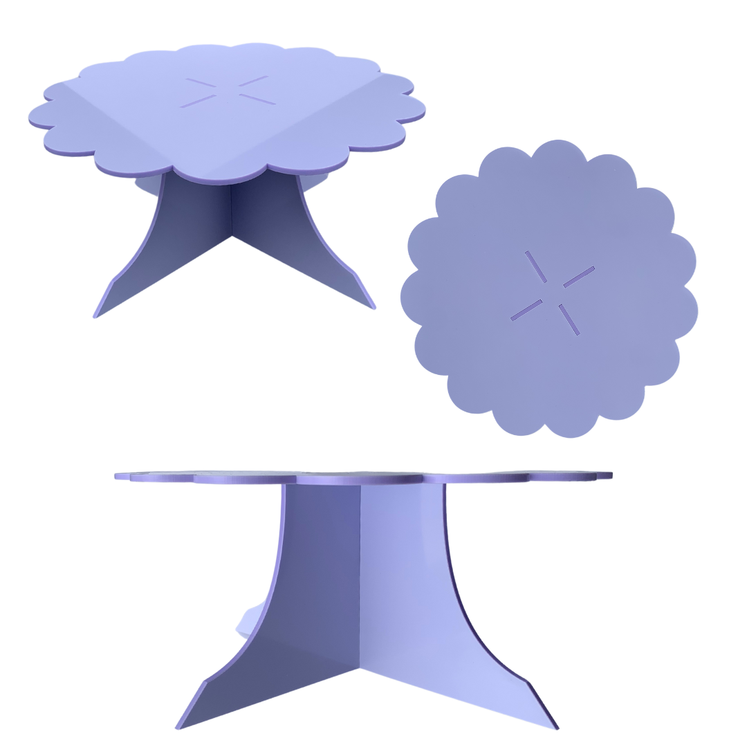 Acrylic Scalloped Cake Stand - Choose Your Colour!