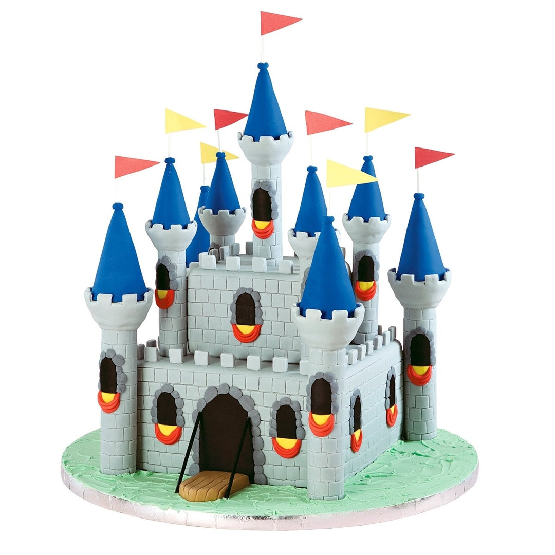 Wilton Romantic Castle Cake Set assembled example