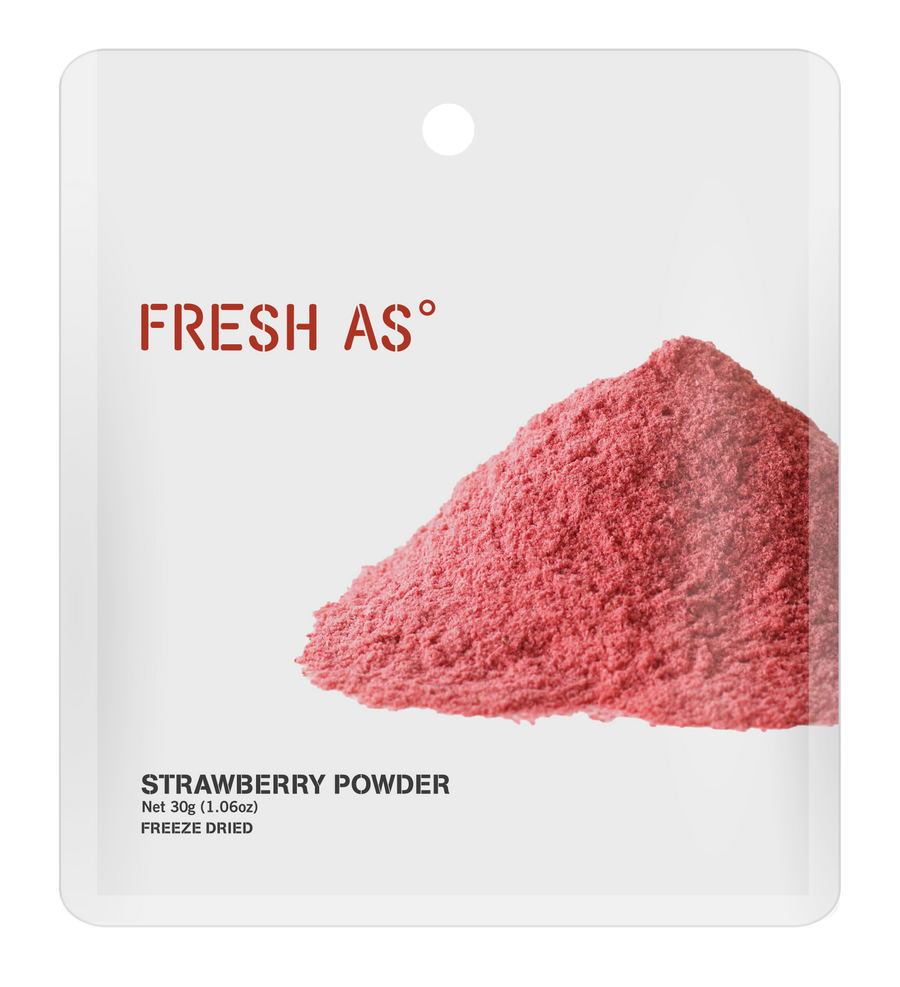 Fresh As Strawberry Powder, resealable pouch packaging