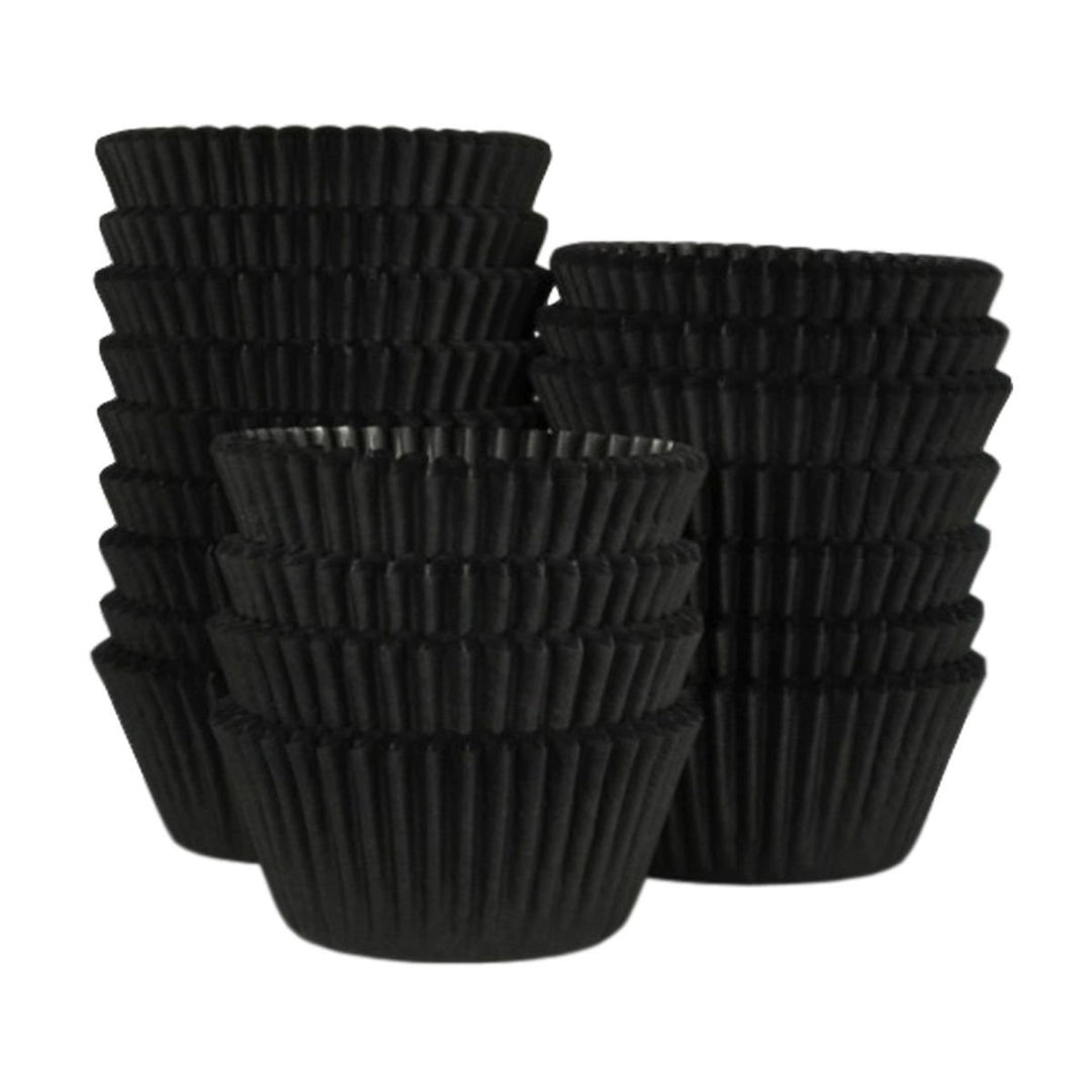 BULK Plain Black Baking Cups - Cupcake Cases x500