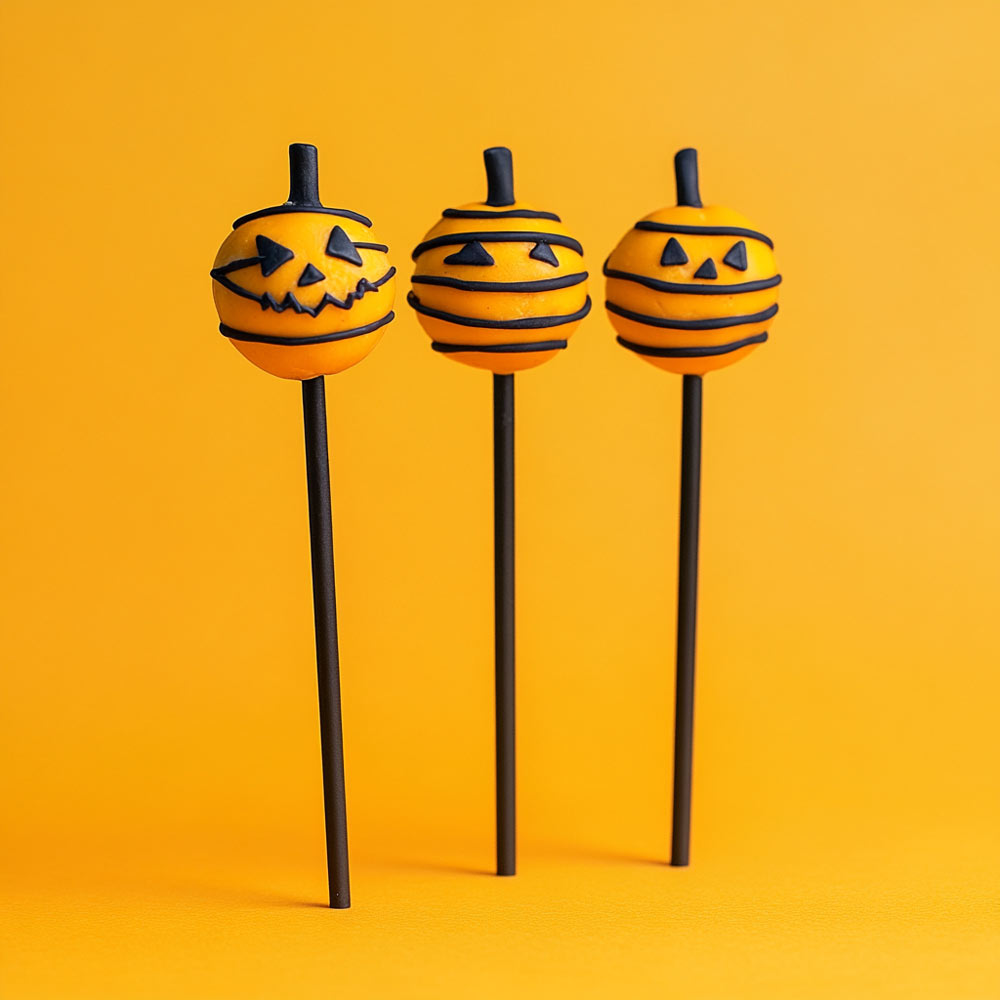 6" Plastic Lollipop Sticks - Black