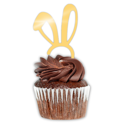 CW Bunny Ears Cupcake Toppers