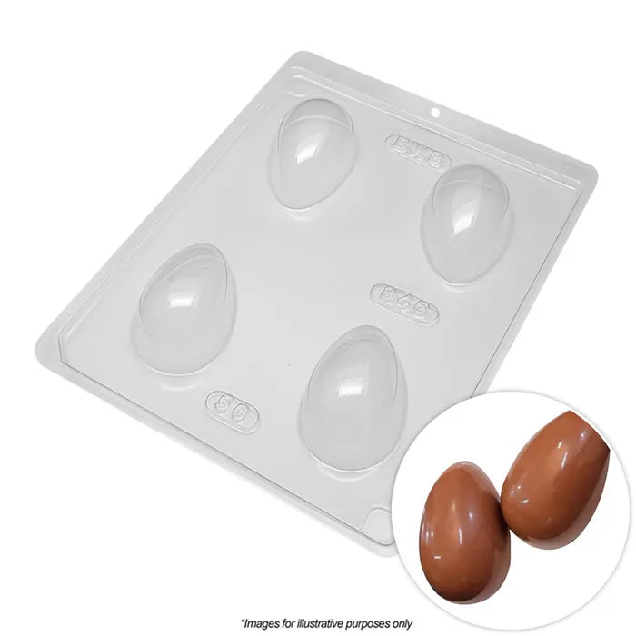 BWB Smooth Easter Egg Mould 50g (4 Cavities)