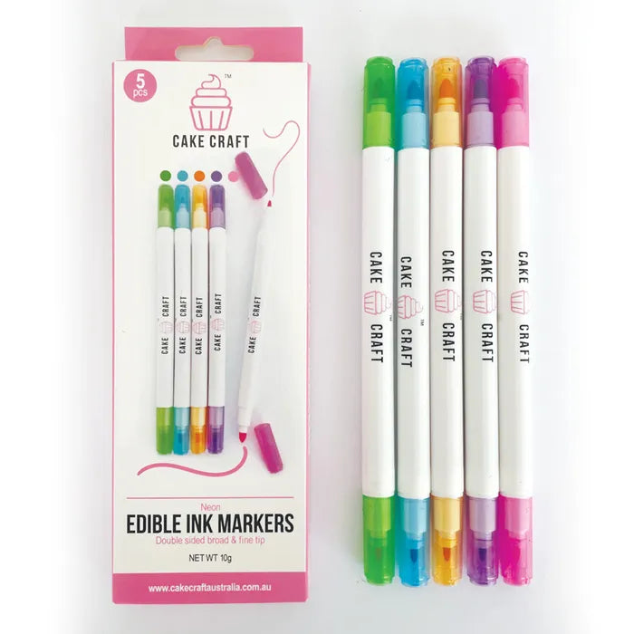 Cake Craft Edible Food Pen Set - Neon