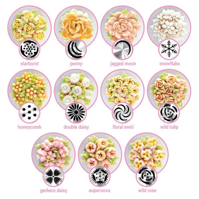 Cake Craft Flower Piping Tip Set