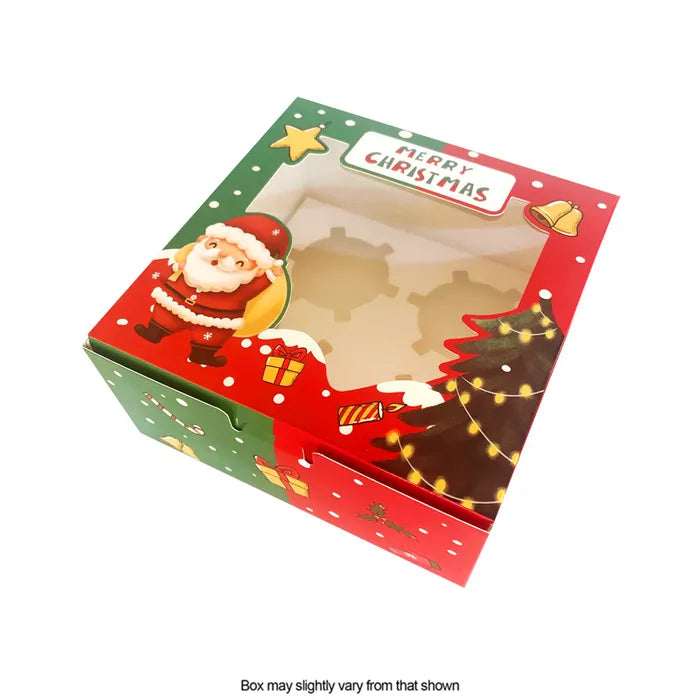 4 Christmas Cupcake box with Insert x 5