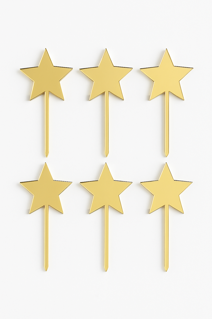CW Mini Star Cupcake Picks - Choose Your Colour