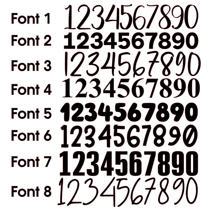 Number Custom Acrylic Cake Topper or Charm - Choose your Font and Colour