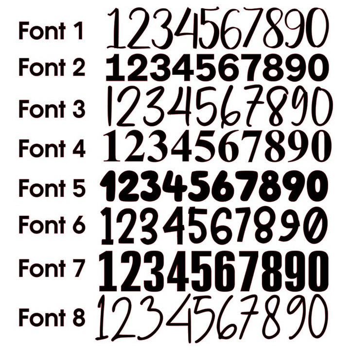 Number Custom Acrylic Cake Topper or Charm - Choose your Font and Colour