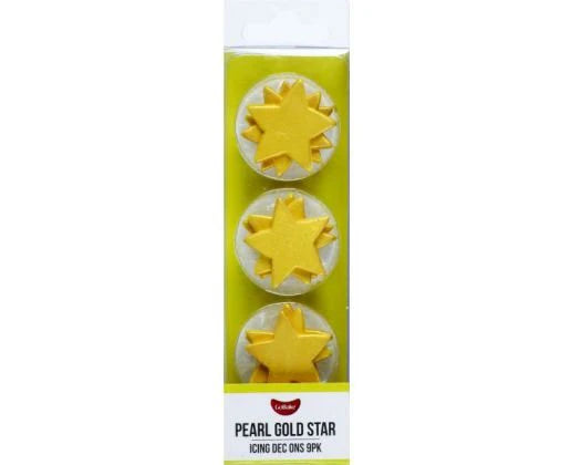 Go Bake 12pc Star Dec Ons - Gold