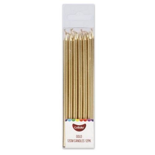 GoBake Candles Tall 12cm - Pearl Gold