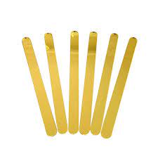 Acrylic Ice Block Popsicle Sticks - Mirror Gold 12pk