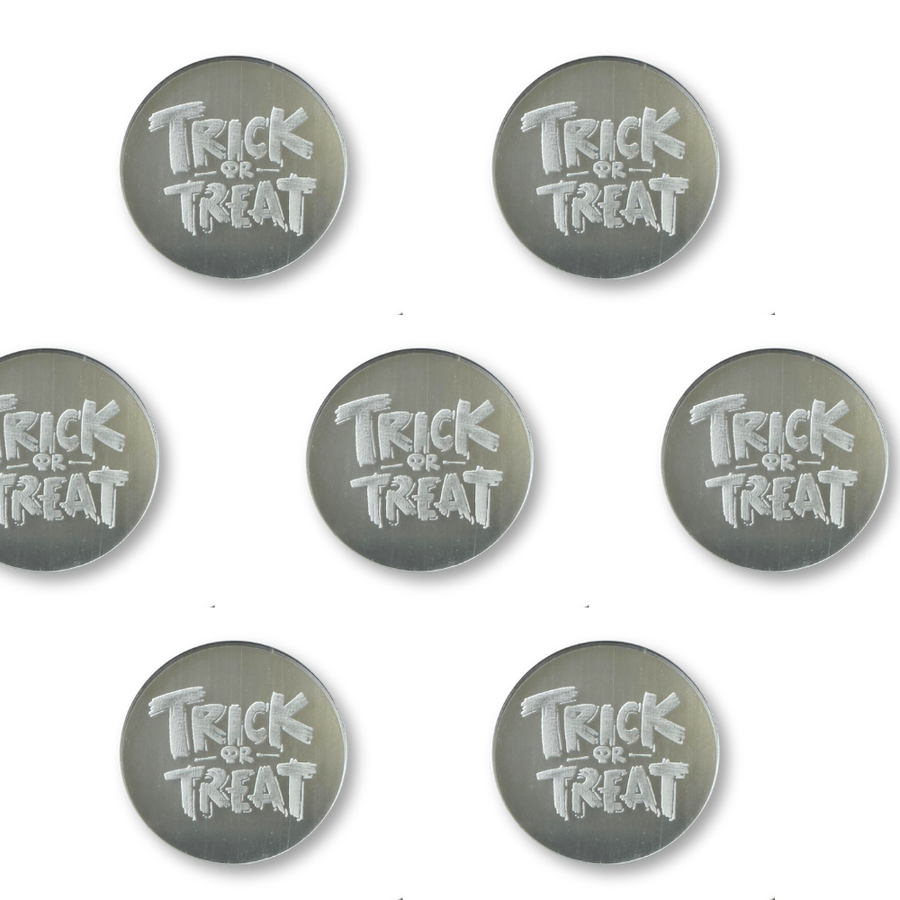 halloween trick or treat cupcake decoration silver
