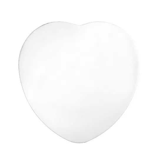 12" Heart Cake Board - White