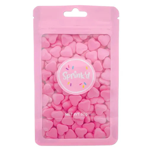 Sprink'd 12mm Pink Heart Sprinkles