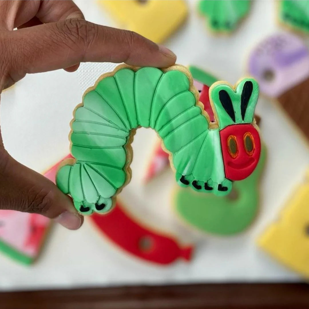 Custom Cookie Cutters Cutter and Embosser - Hungry Catterpillar