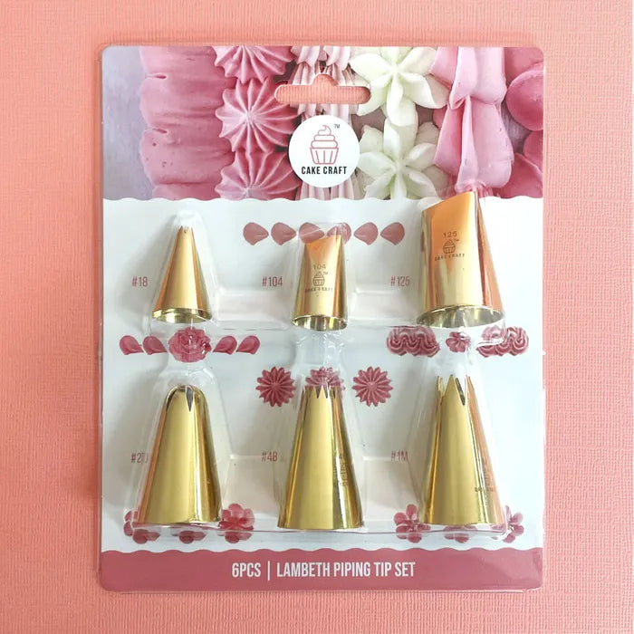 Cake Craft 6pc Lambeth Piping Tip Set