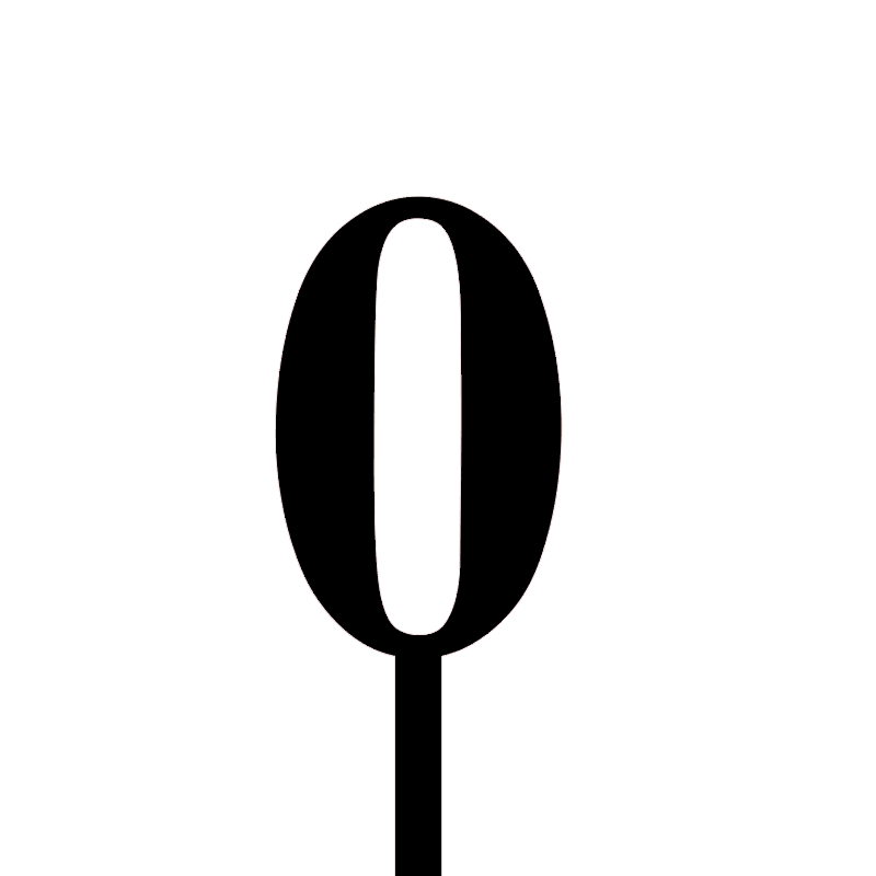 CW Classic Number Cake Topper 0 - Gold or Black