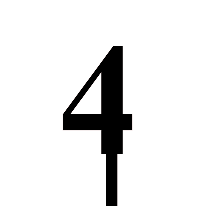 CW Classic Number Cake Topper 4 - Gold or Black