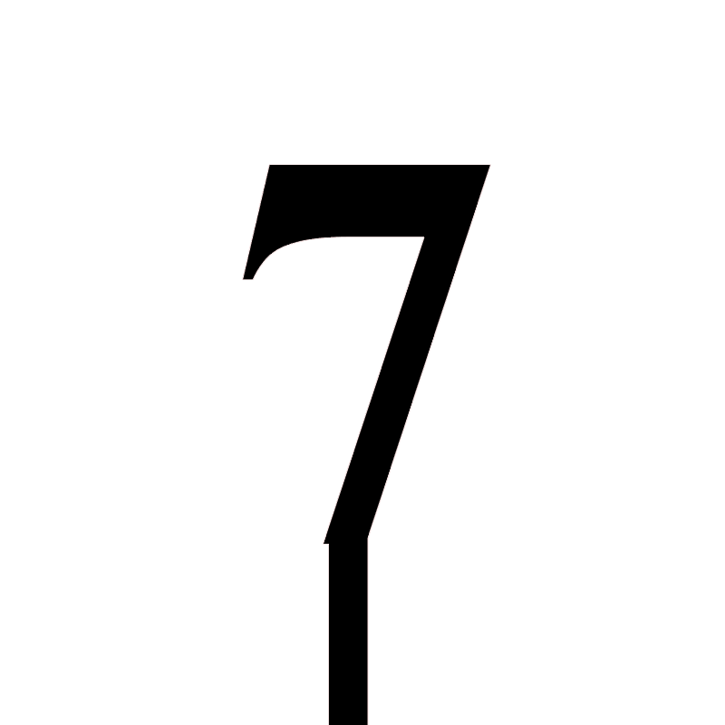 CW Classic Number Cake Topper 7 - Gold or Black