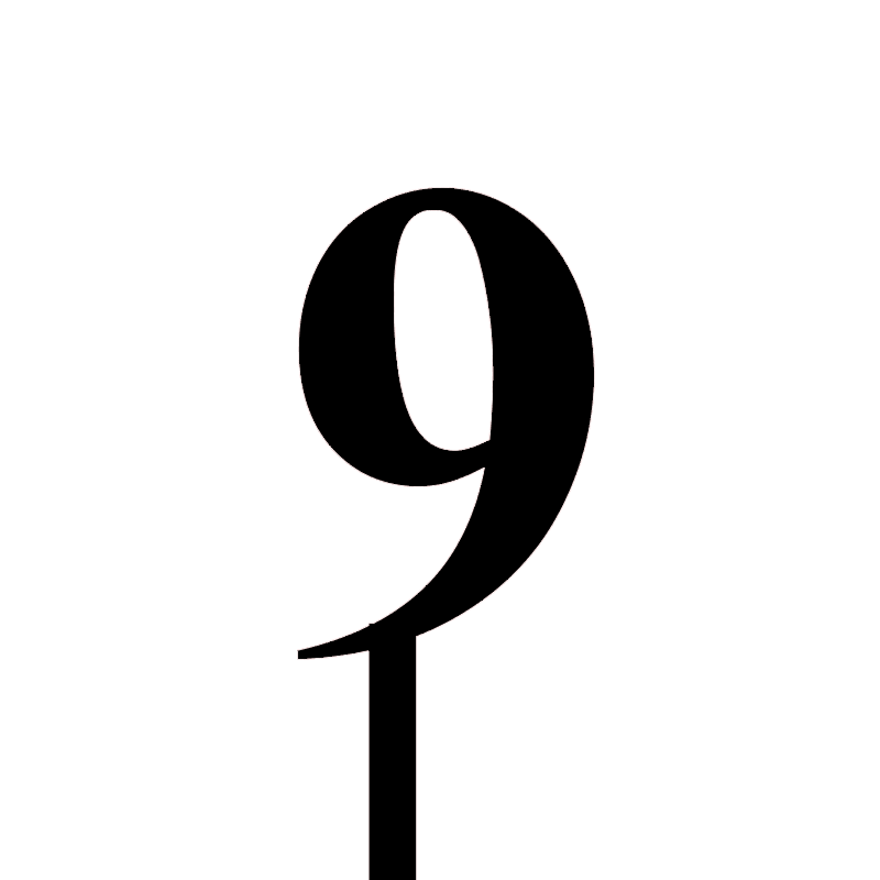 CW Classic Number Cake Topper 9 - Gold or Black