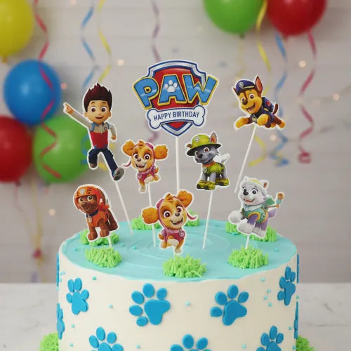 Paw Patrol Cardstock Cake Topper Set