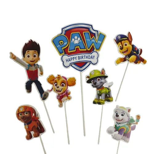 Paw Patrol Cardstock Cake Topper Set