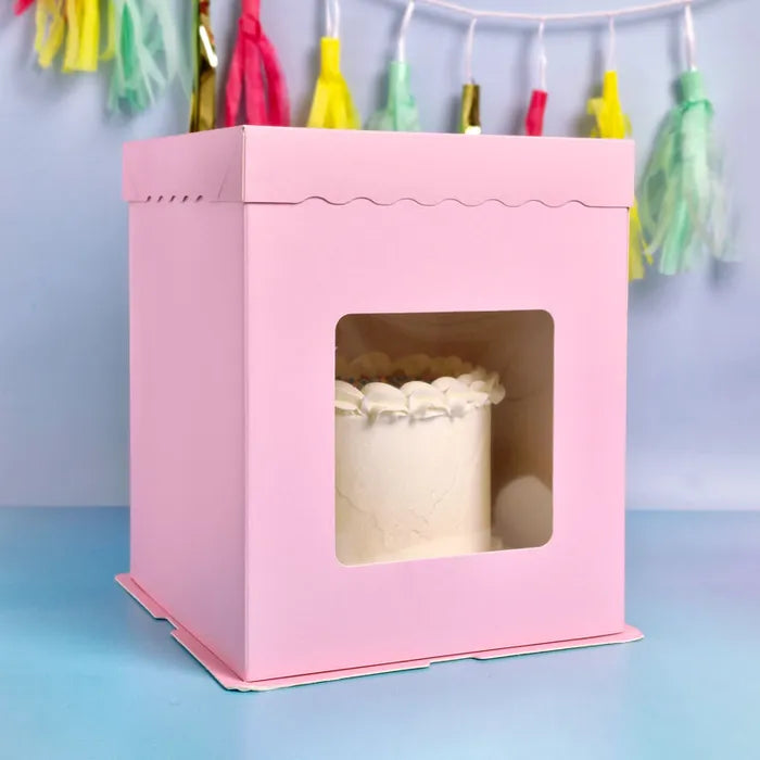 8" Pink Cake Box (10" tall)