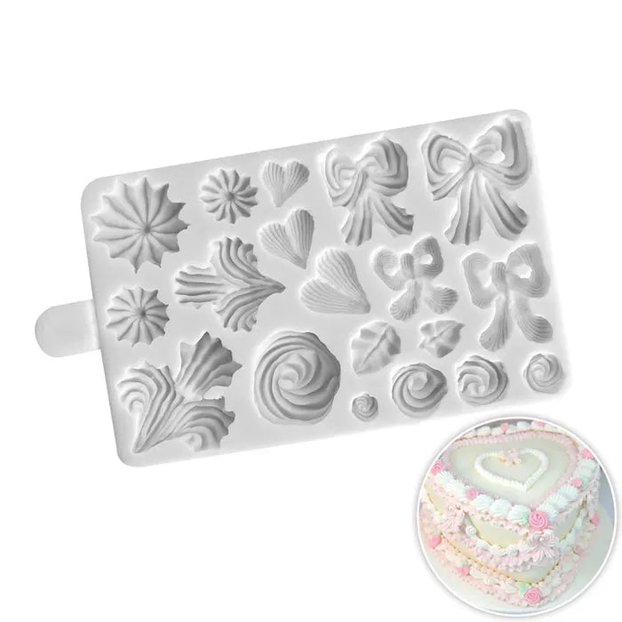 Piped Scallops Silicone Mould