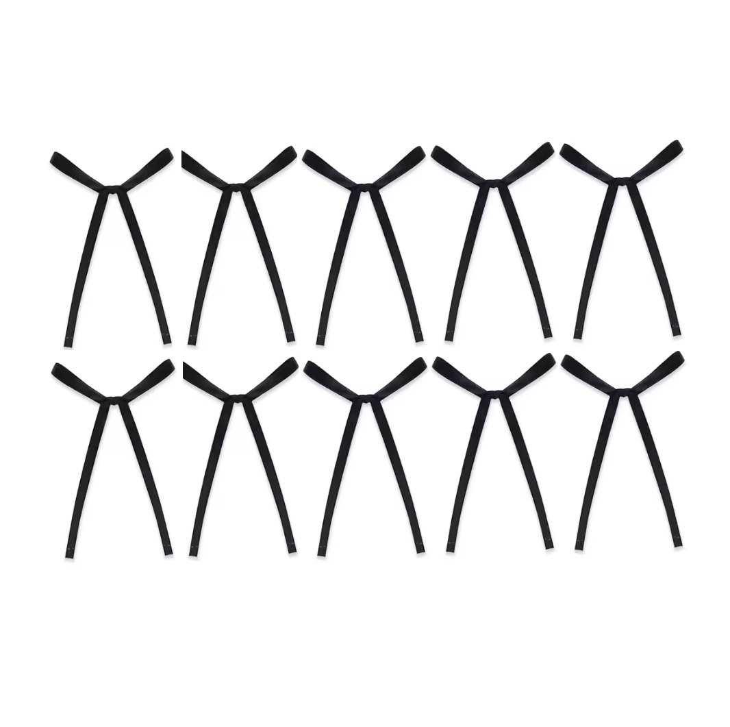 Ribbon Bow 10pk - Black