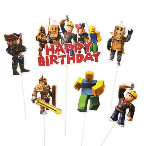 Roblox Cardstock Cake Topper Set