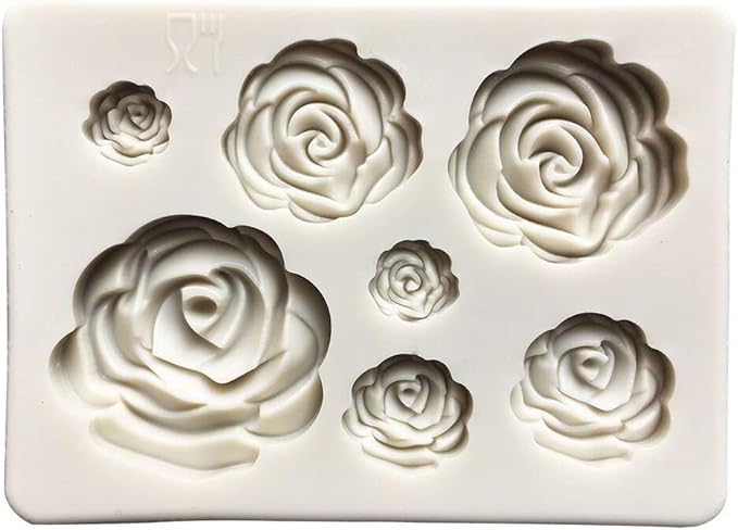 Rose Silicone Mould - 7 Cavity