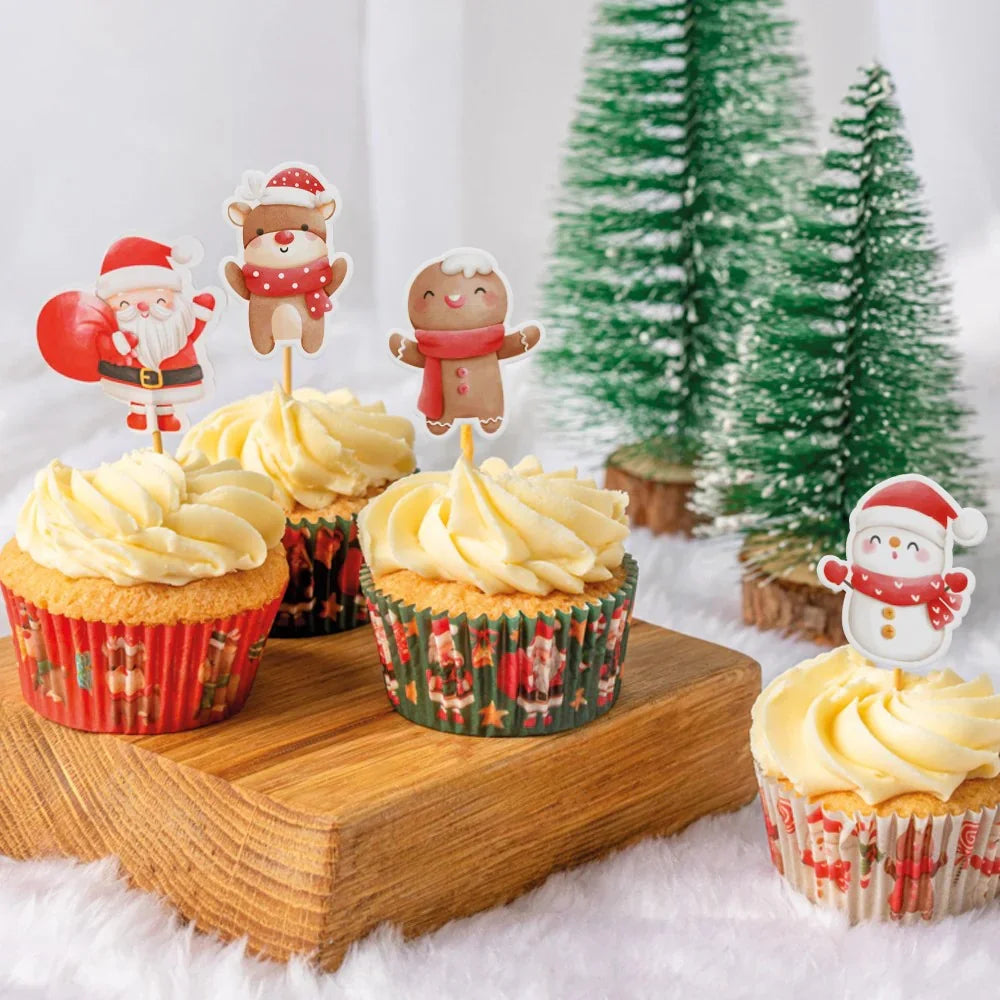 Santa and Friends Cupcake Picks