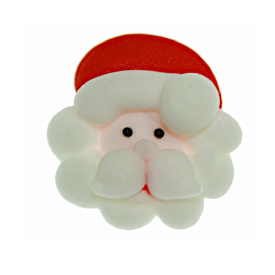 Santa Royal Icing Decorations x 6