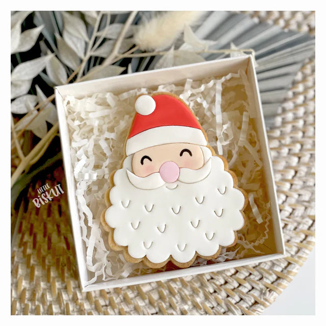 Custom Cookie Cutters Cutter and Embosser - Santa Set