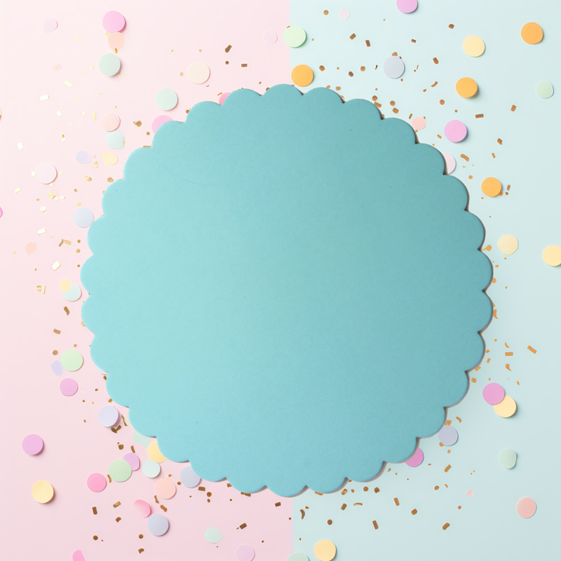 10" Scalloped Cake Board 6mm - Blue