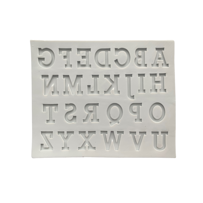 Serif Font Silicone Mould - Upper Case Letters