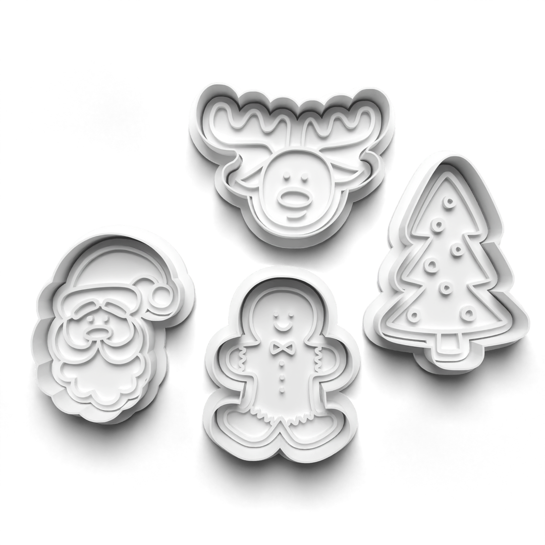 Christmas 4pc and Embosser Set