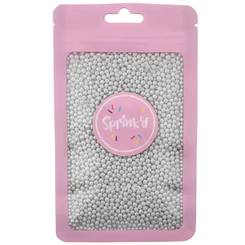 Sprink'd Cachous - Pearls 2mm - Silver