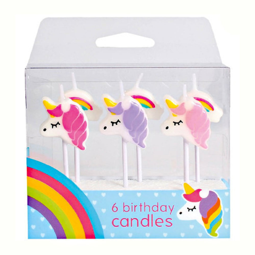 Unicorn Candles 6pc Set