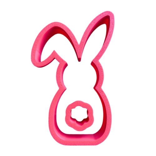 CW Easter Bunny with Tail Cookie Cutter