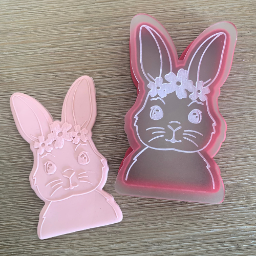 CW Cutter and Embosser Set - Rabbit with Flowers