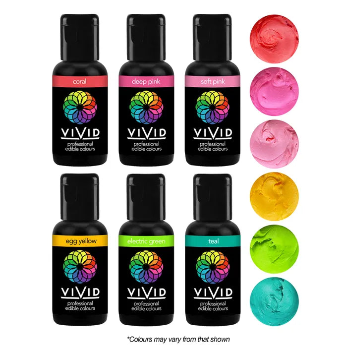 Vivid 6 Pack Gel Colours - Tropical