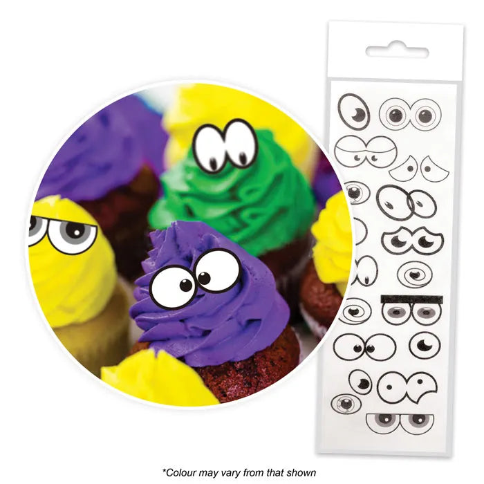 Edible Wafer Cupcake Toppers - Eyes