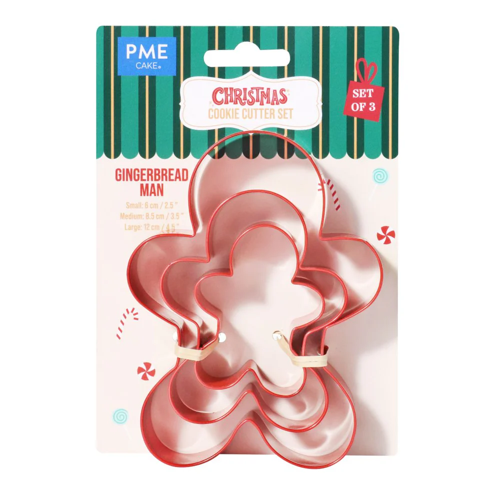 PME 3pc Gingerbread Man Cookie Cutter Set